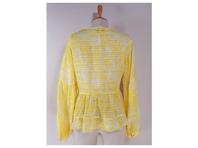 Top de seda amarillo Essentiel Antwerp - vista 3
