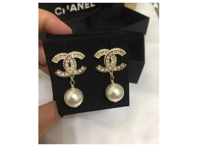 Chanel Brincos Branco - vista 2