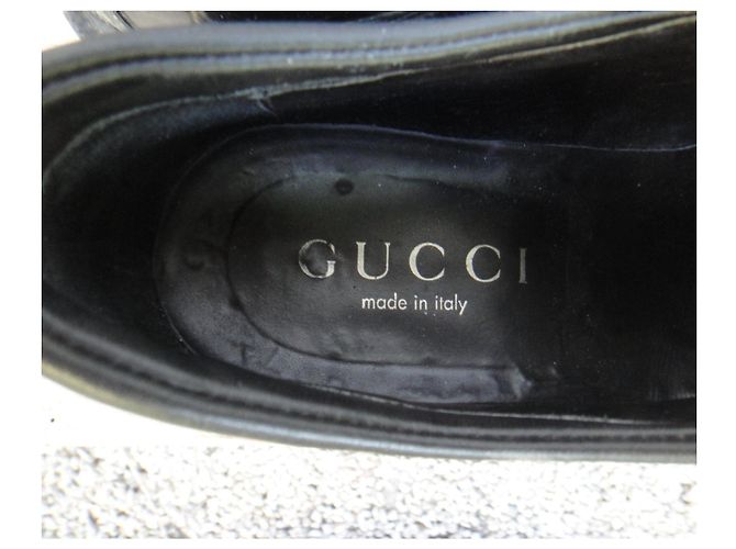 Scarpe Richelieu Gucci nere in pelle verniciata 43,5 FR Nero - vista 7