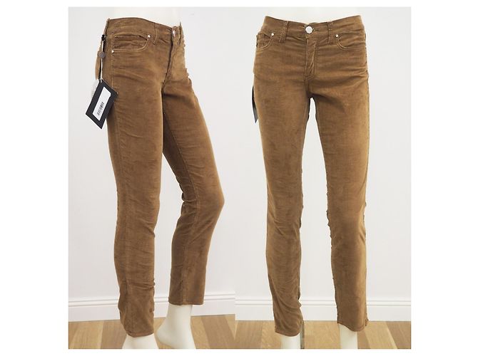 Pinko coudroy jeans slim in taglia beige28 - vista 2