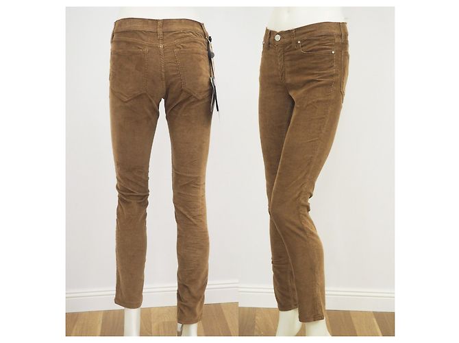 Pinko coudroy jeans slim in taglia beige28 - vista 3