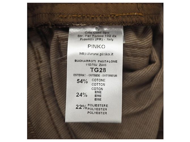 Pinko coudroy jeans slim in taglia beige28 - vista 8