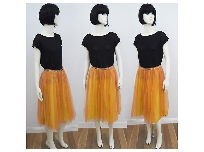 Falda de malla amarillo coral de Maison Scotch & Soda - vista 2