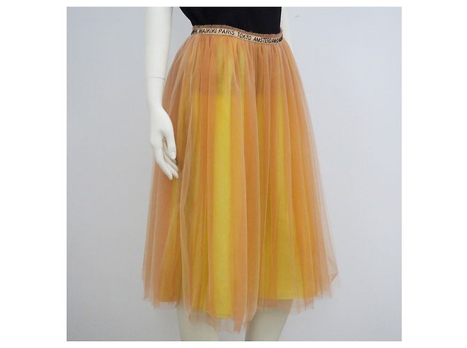 Falda de malla amarillo coral de Maison Scotch & Soda - vista 3
