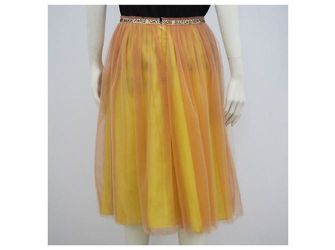 Falda de malla amarillo coral de Maison Scotch & Soda - vista 4