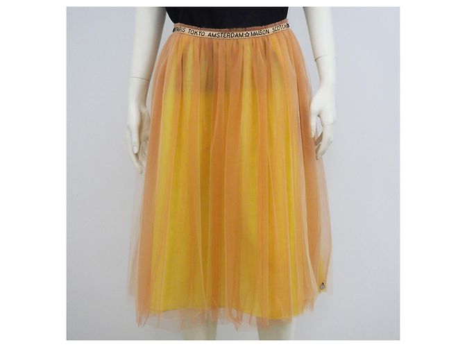 Falda de malla amarillo coral de Maison Scotch & Soda - vista 5