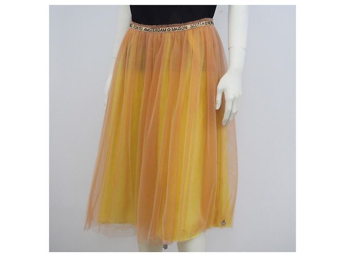 Falda de malla amarillo coral de Maison Scotch & Soda - vista 6