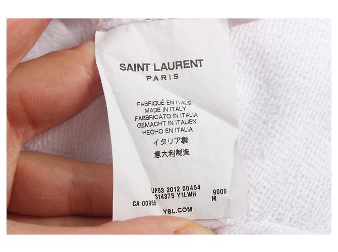 sudadera Saint Laurent. Blanco - vista 9