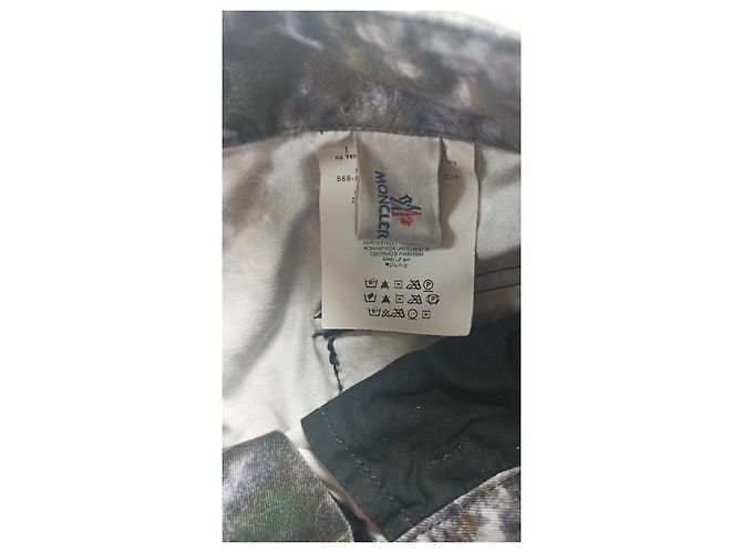 Short Cargo Moncler Imprimé Camouflage Vert Coton - vue 5