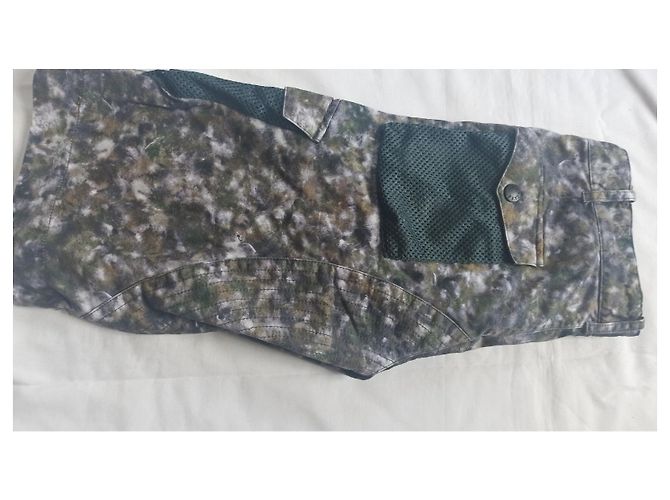 Short Cargo Moncler Imprimé Camouflage Vert Coton - vue 8