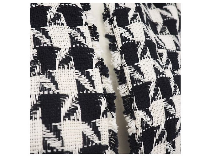 New York industrie Blazer Houndstooth de algodão em preto e branco S - vista 10