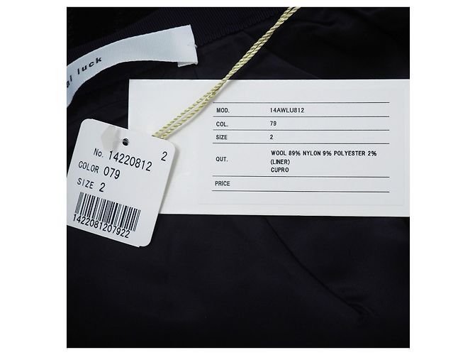 Minigonna Sacai Luck gessata blu navy - vista 7