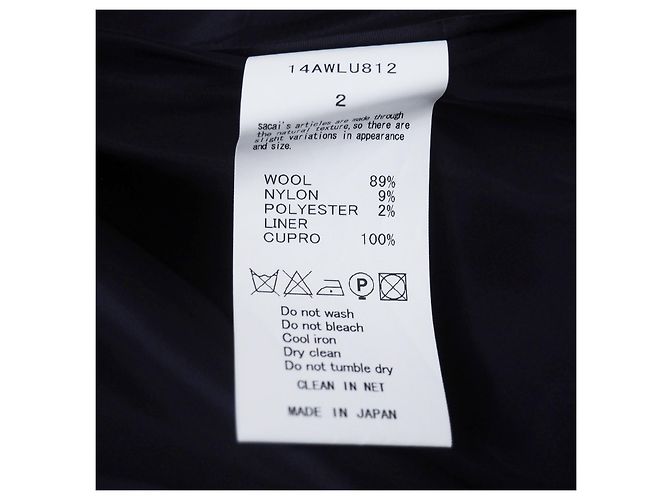 Minigonna Sacai Luck gessata blu navy - vista 8