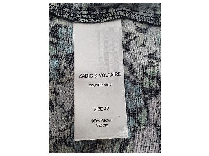 Zadig & Voltaire Risla Blumenkleid Grün Viscose Mehrfarben - Ansicht 10