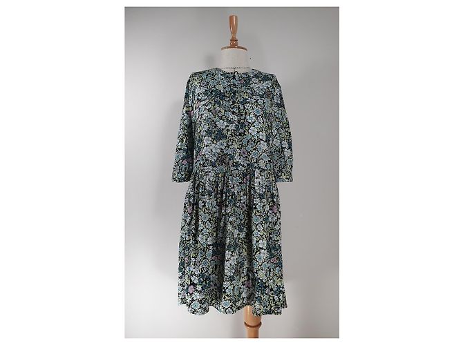Zadig & Voltaire Risla Blumenkleid Grün Viscose Mehrfarben - Ansicht 2