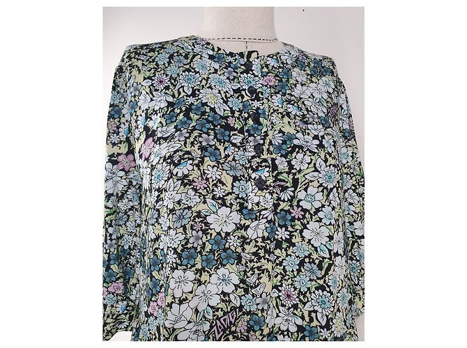 Zadig & Voltaire Risla Blumenkleid Grün Viscose Mehrfarben - Ansicht 4