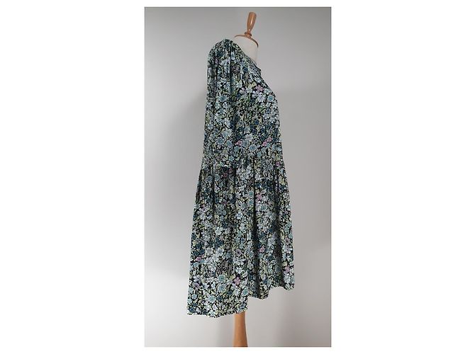 Zadig & Voltaire Risla Blumenkleid Grün Viscose Mehrfarben - Ansicht 6