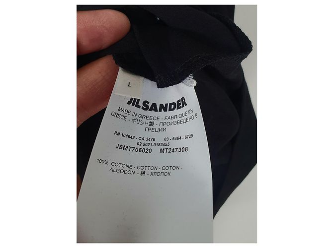 T-shirt Jil Sander nera in cotone Nero - vista 6