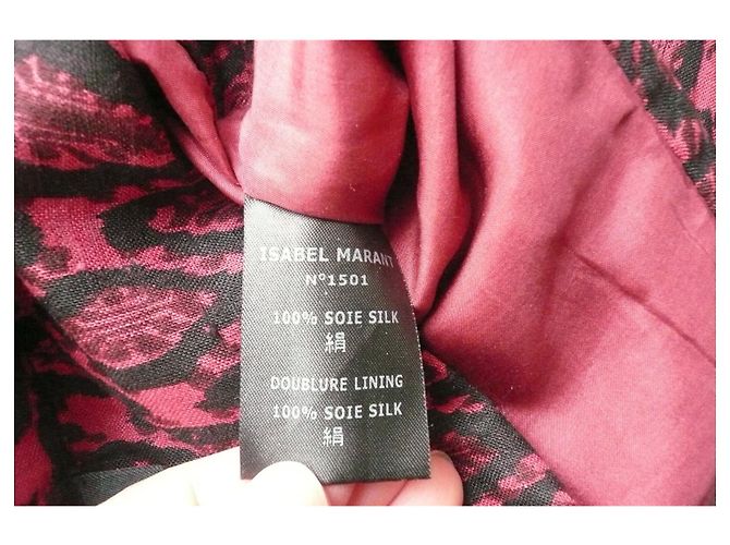ISABEL MARANT ETOILE Minifalda de seda T0 Neuve Roja - vista 3