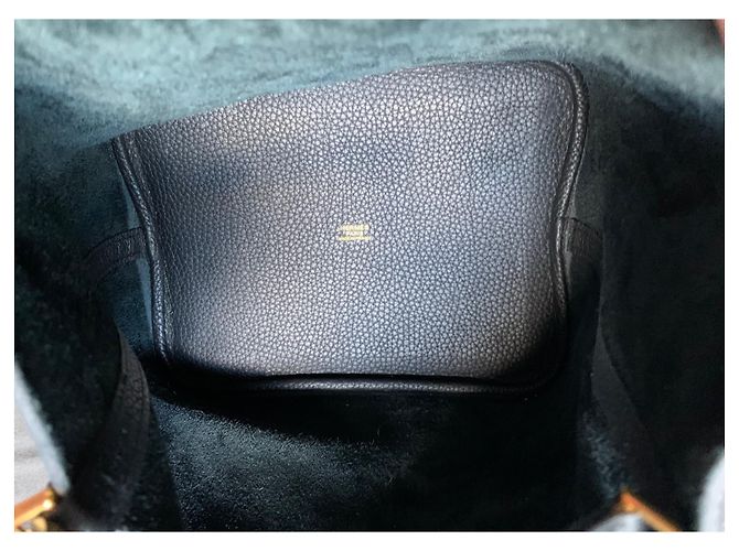 Borsa Hermès Picotin 22 in pelle Clemence nera Nero - vista 6