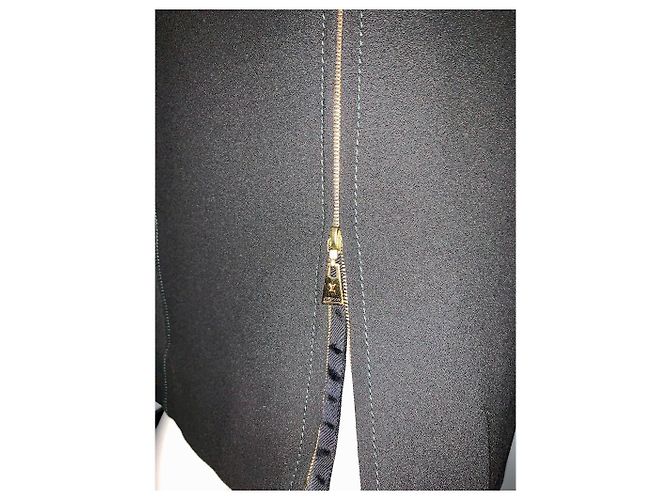 Abito Louis Vuitton nero in seta e viscosa con perle e paillettes - vista 8
