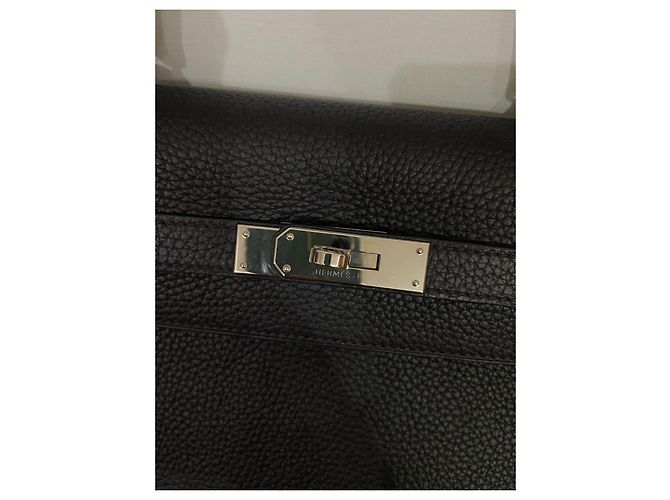 Hermès Kelly Retourné 32 Taurillon Clemence Nero Pelle - vista 3