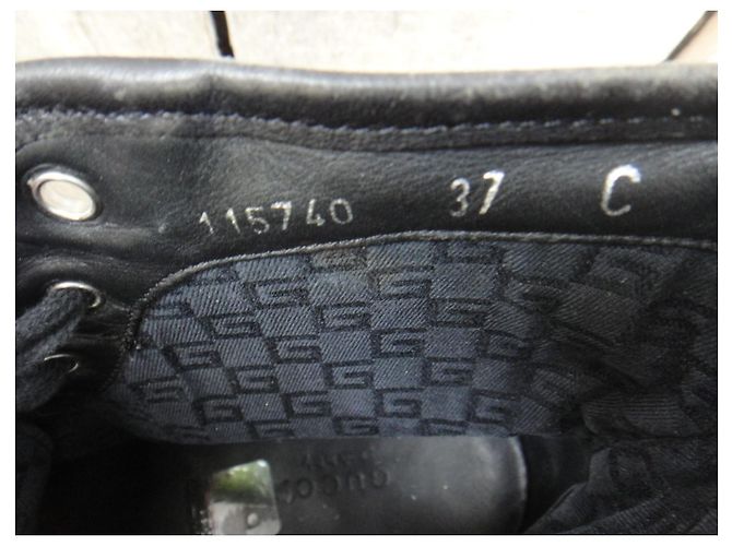 Sneakers Gucci nere in nylon e pelle 37 IT Nero - vista 8