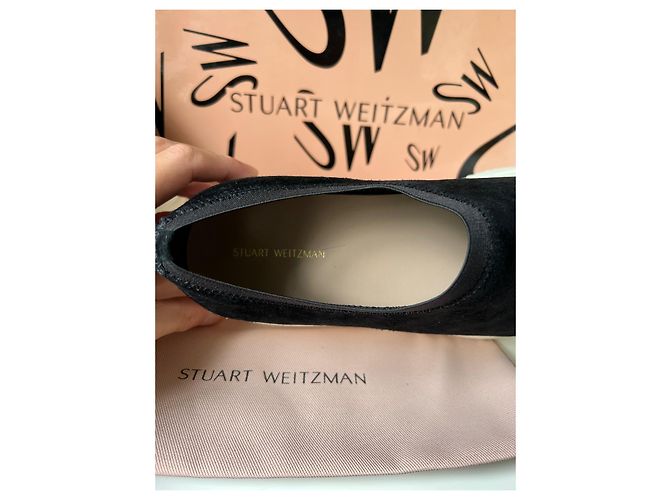Stuart Weitzman Maxie Slip On Sneaker Schwarz Wildleder - Ansicht 3