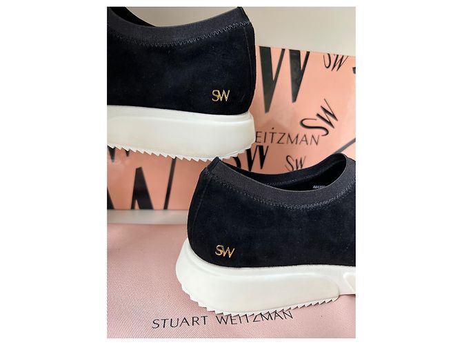 Stuart Weitzman Maxie Slip On Sneaker Schwarz Wildleder - Ansicht 9