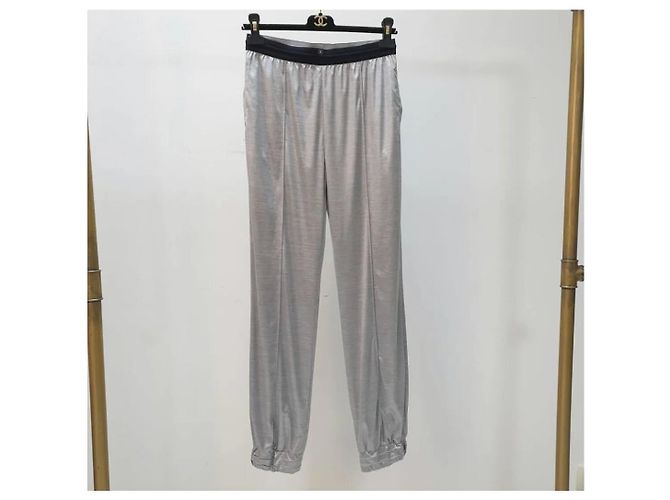 Terno Chanel Prata Logo Pant - vista 4