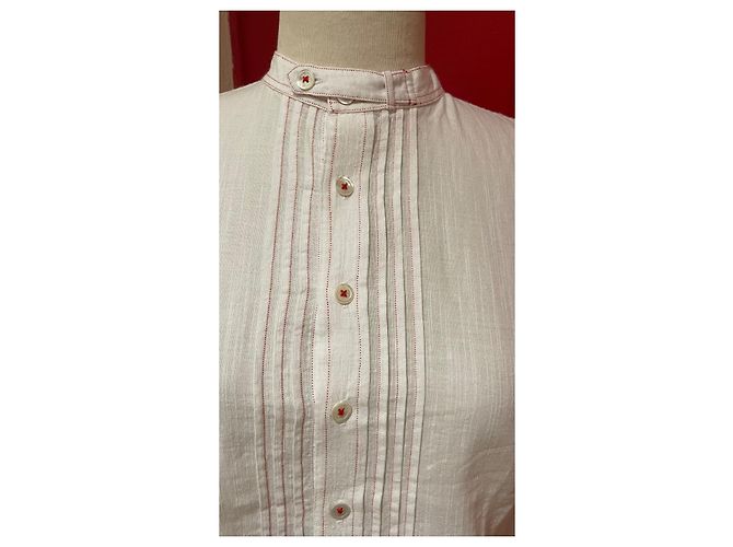 Camisa túnica Soeur de algodón blanco - vista 4