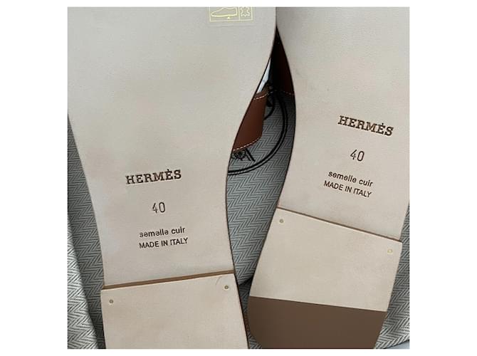 Sandali Hermès Oran Marrone - vista 12