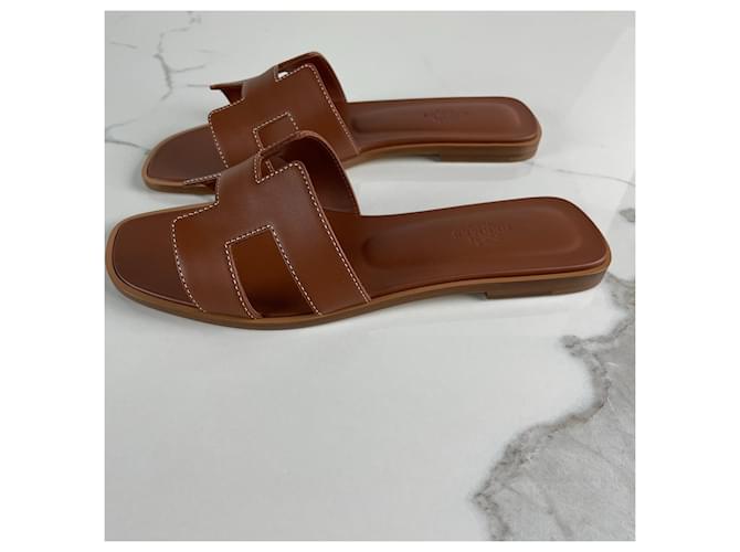 Sandali Hermès Oran Marrone - vista 6