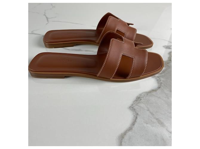 Sandali Hermès Oran Marrone - vista 8