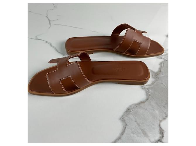 Sandali Hermès Oran Marrone - vista 9