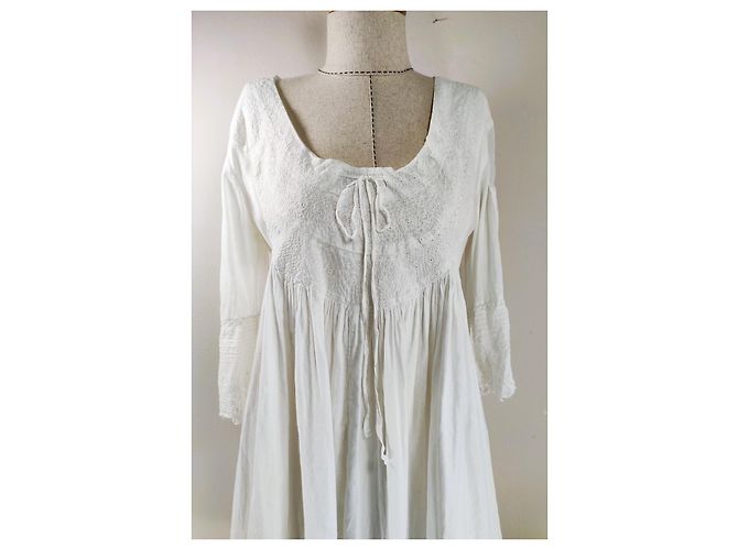 Autre Marque Hunky Dory Kleid aus weißer Baumwolle Größe L - Ansicht 3