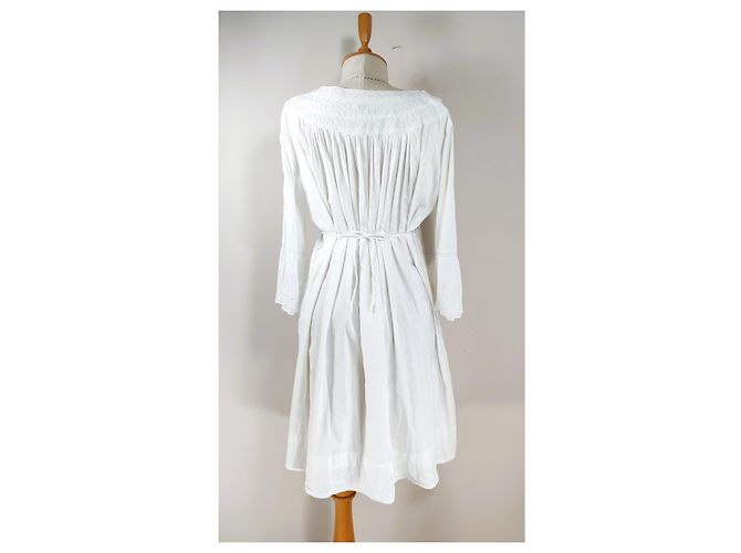 Autre Marque Hunky Dory Kleid aus weißer Baumwolle Größe L - Ansicht 5