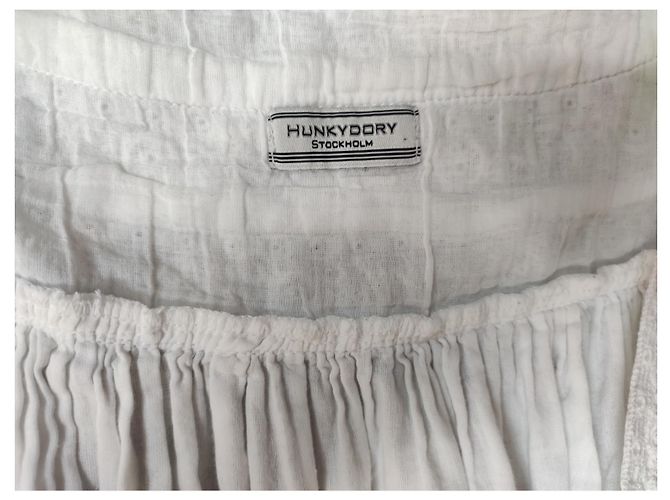 Autre Marque Hunky Dory Kleid aus weißer Baumwolle Größe L - Ansicht 6