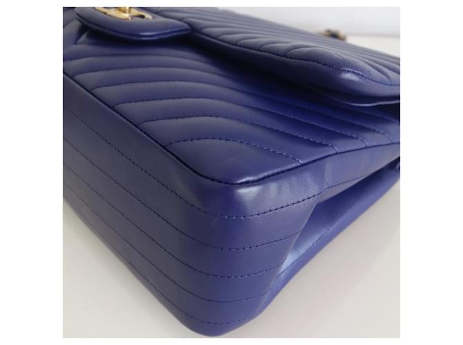 Borsa Chanel Classic chevron Blu - vista 8