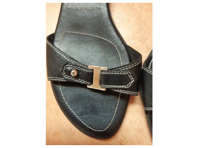 Sandali piatti Jonak in pelle marrone scuro - vista 3