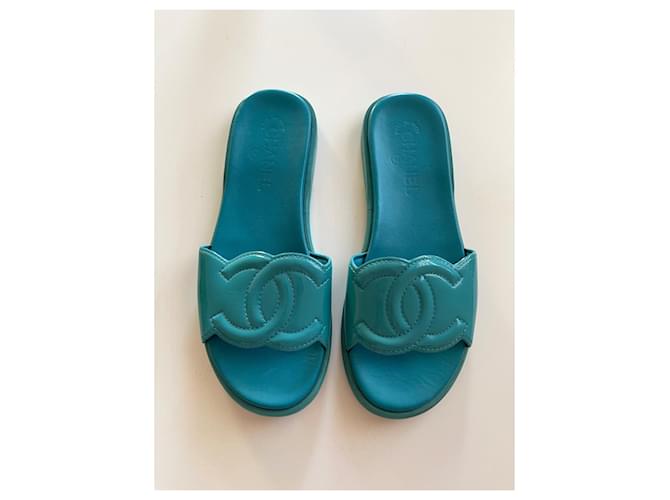 Chanel Maultiere Türkis - Ansicht 2