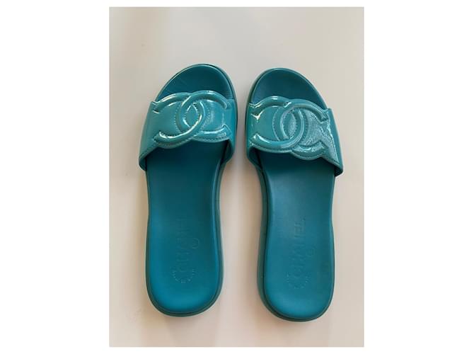 Chanel Maultiere Türkis - Ansicht 5
