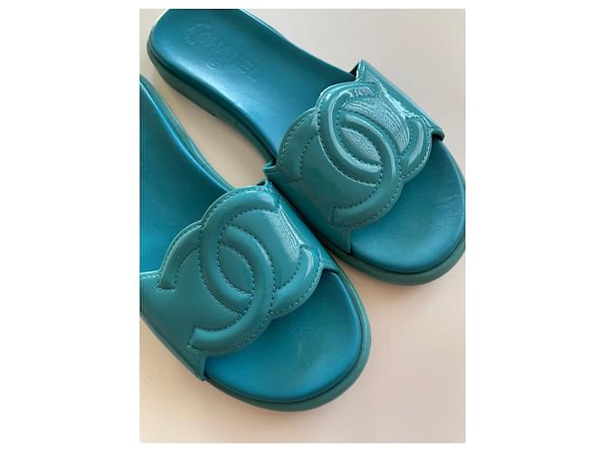 Chanel Maultiere Türkis - Ansicht 6