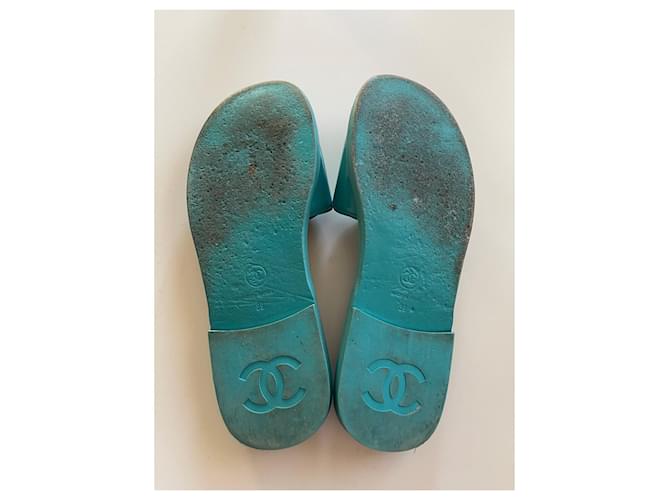 Chanel Maultiere Türkis - Ansicht 9