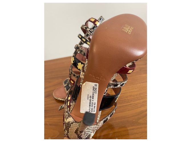 Sandali Alaïa multicolore in pelle - vista 11