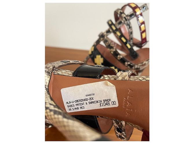Sandali Alaïa multicolore in pelle - vista 12