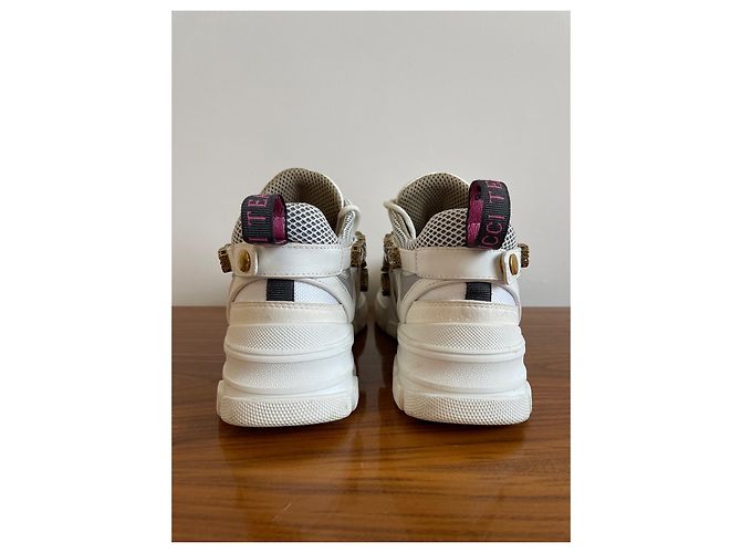 Gucci Flashtrek Sneaker Weiß Stoff Gummi - Ansicht 10