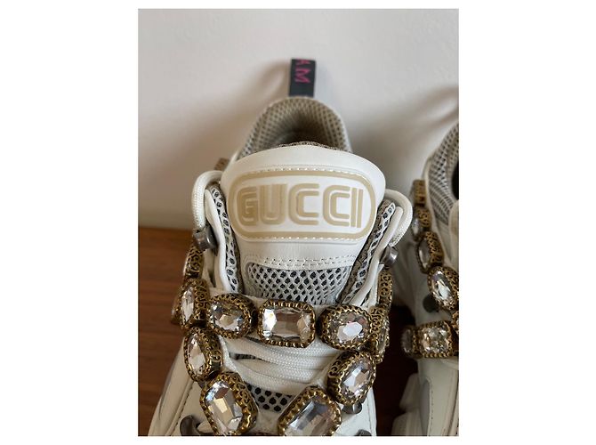 Gucci Flashtrek Sneaker Weiß Stoff Gummi - Ansicht 9