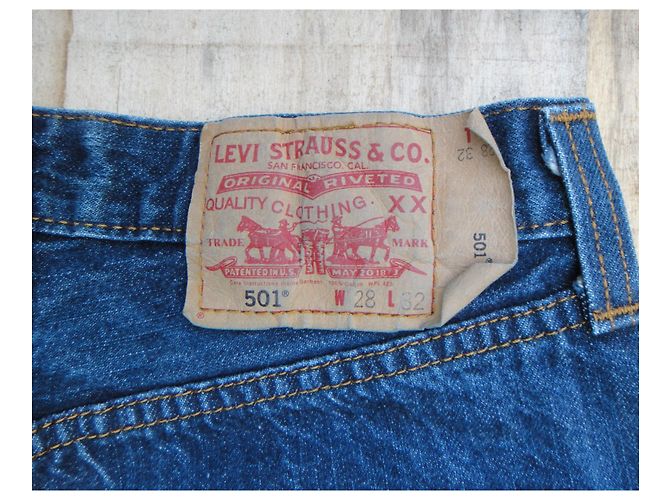 Levi's LEVIS 501 W 28 l32 (T 38) Azul - vista 4