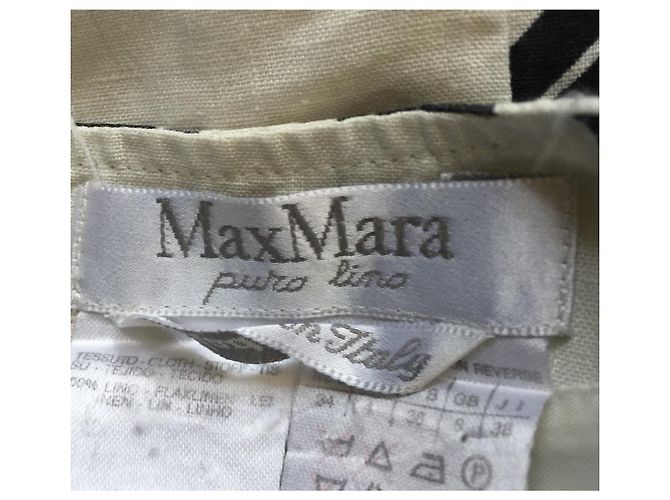 Max Mara Abito MaxMara in lino bianco e nero - vista 5